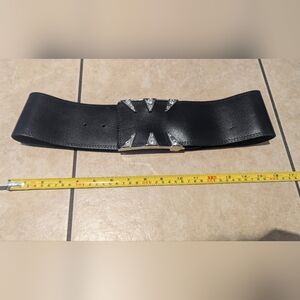 Women's Black Leather Belt